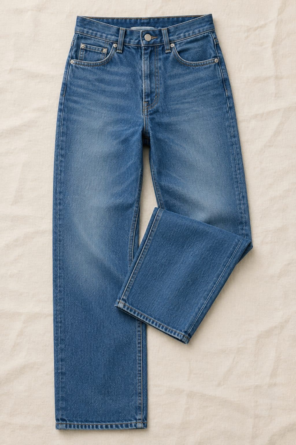 Relaxed Mid, laid flat on linen