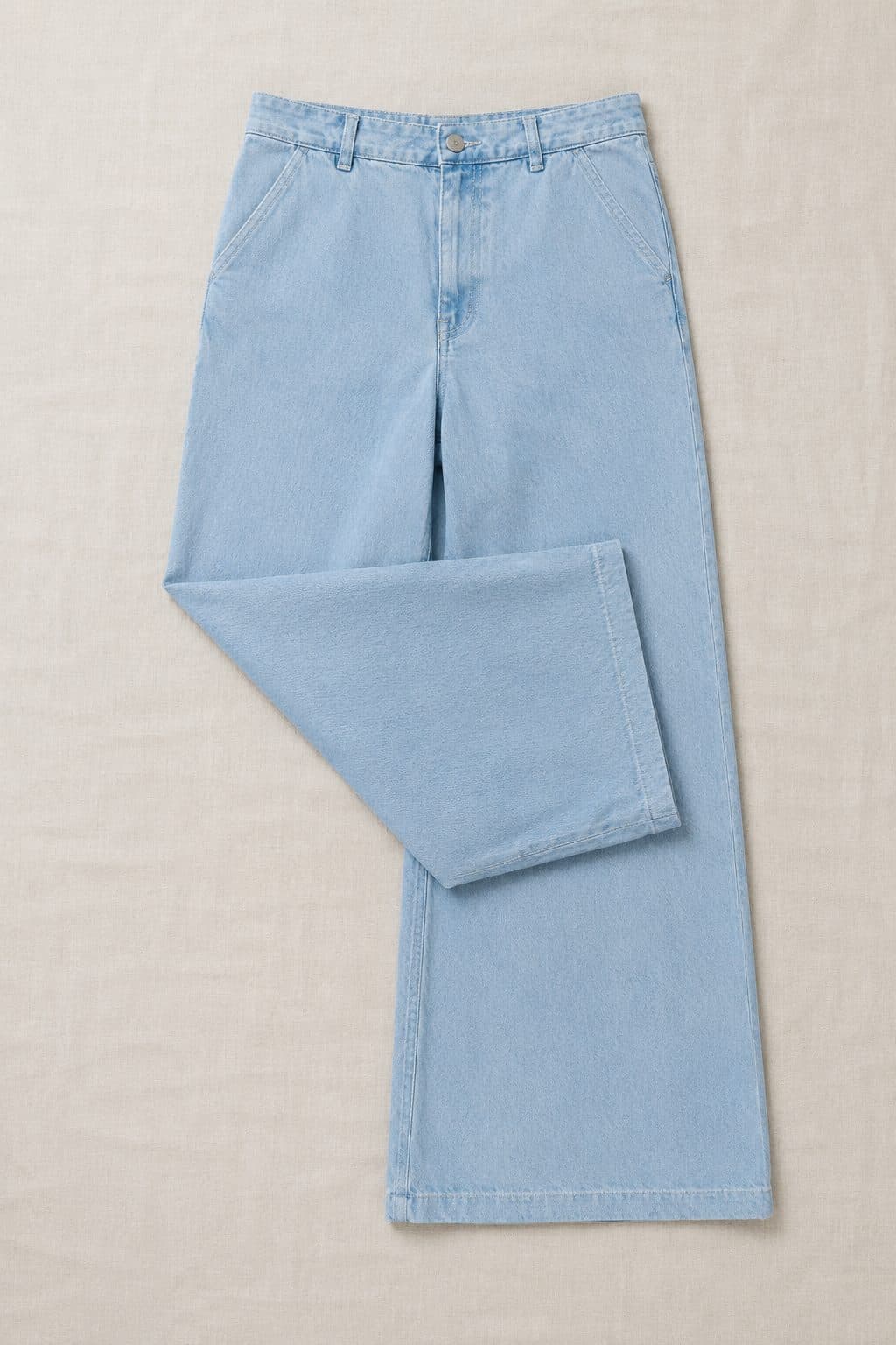 Wide Leg Light, laid flat on linen