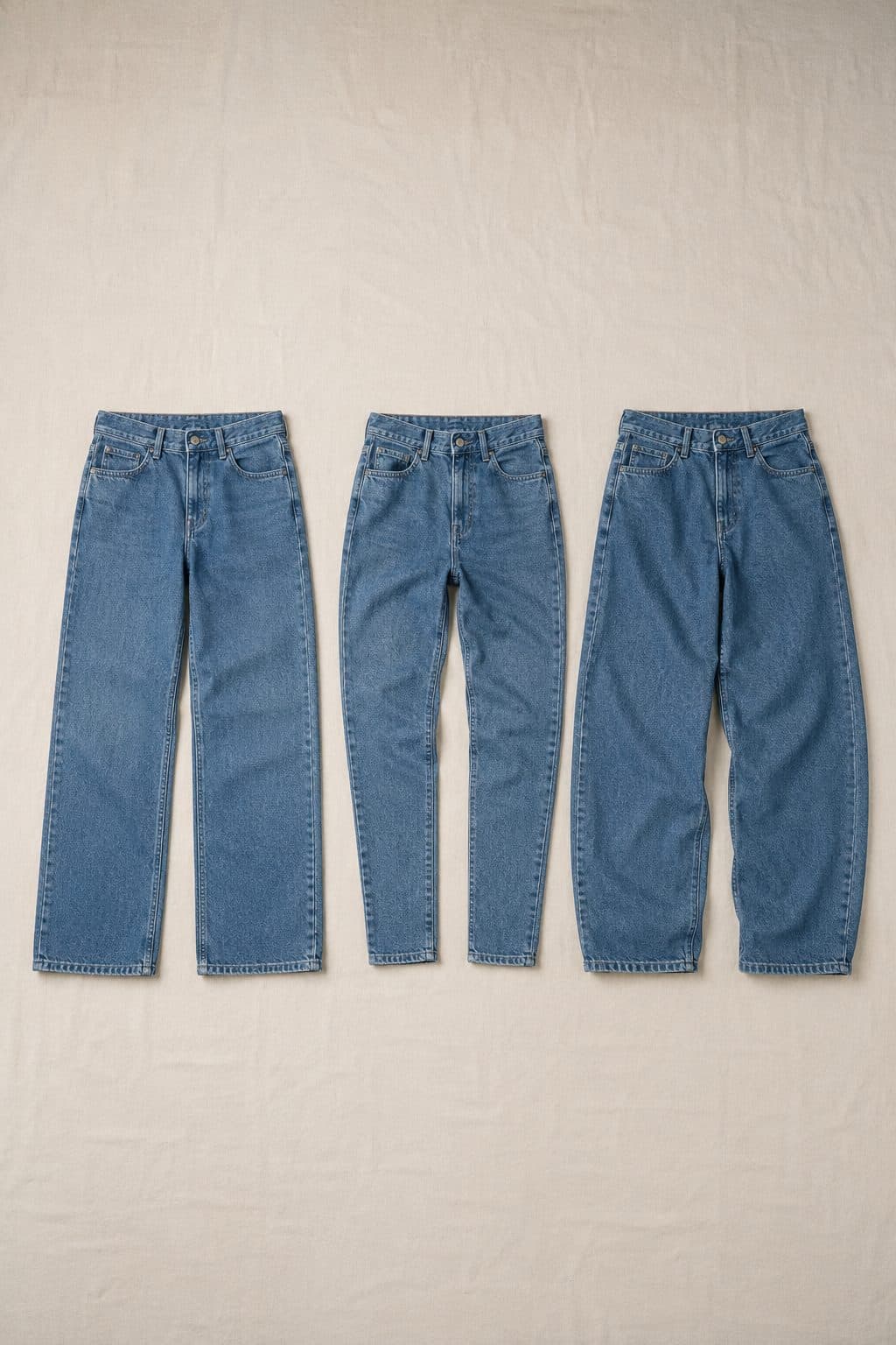 Fit Trial Set, laid flat on linen