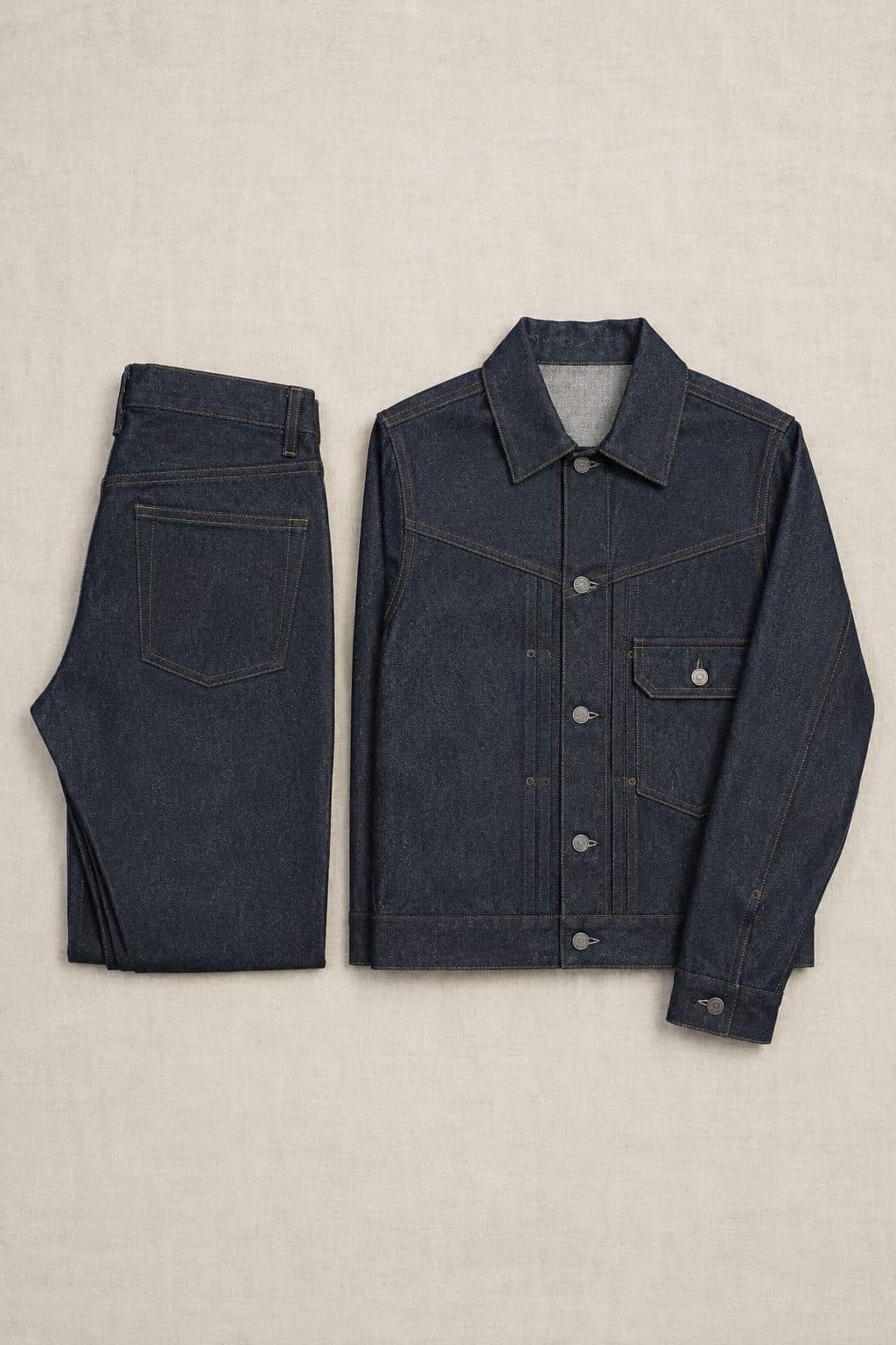 Heavyweight Set, laid flat on linen